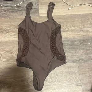 brown benoa one piece size small!